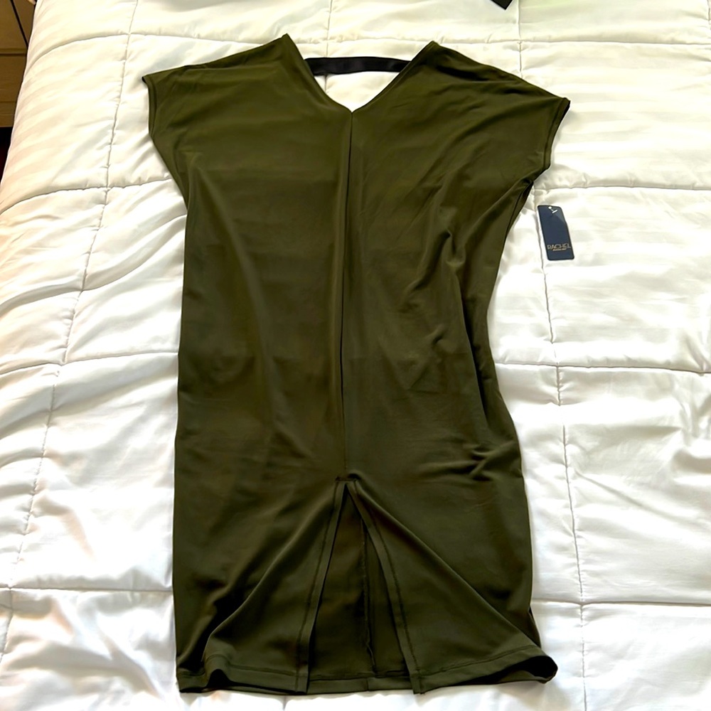 NWT RACHEL by Rachel Roy army green midi dress Sz XS